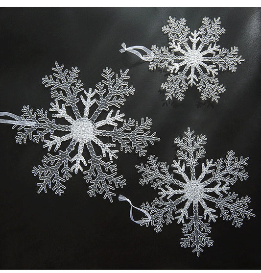 Christmas Decoration Snowflake Tree Pendant Acrylic DIY Ornament for Home Decor