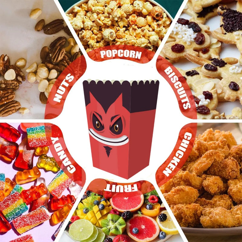 12Pcs Halloween Popcorn Boxes – Party Snack & Candy Treat Containers for Spooky Events