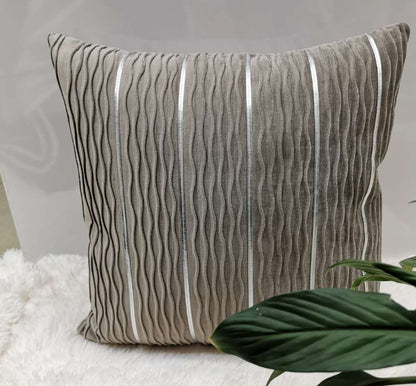 Luxury Striped Velvet Pillow Covers – Soft Flannel Cushion Cases for Sofa & Bed