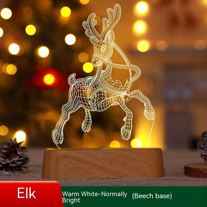 Christmas 3D LED Acrylic Lamp – Kids Night Light & Holiday Home Decoration
