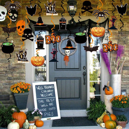 36Pcs Halloween Hanging Swirl Decorations – Spooky Ceiling Party Decor for Home & Office