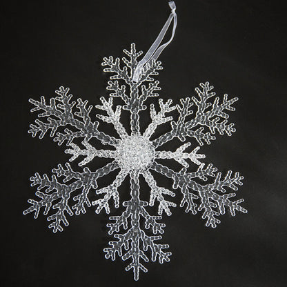 Christmas Decoration Snowflake Tree Pendant Acrylic DIY Ornament for Home Decor