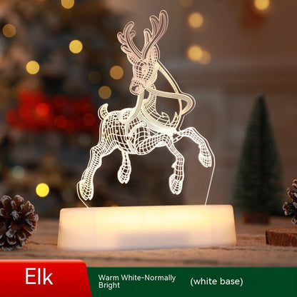 Christmas 3D LED Acrylic Lamp – Kids Night Light & Holiday Home Decoration