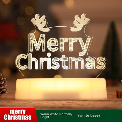 Christmas 3D LED Acrylic Lamp – Kids Night Light & Holiday Home Decoration
