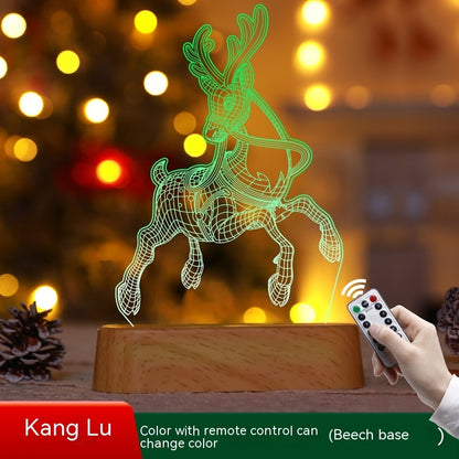Christmas 3D LED Acrylic Lamp – Kids Night Light & Holiday Home Decoration