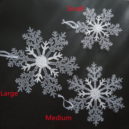 Christmas Decoration Snowflake Tree Pendant Acrylic DIY Ornament for Home Decor