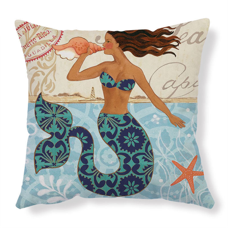 Cushion Covers Sea Turtle Print – Coastal Throw Pillow Cases for Sofa, Chair & Home Decor