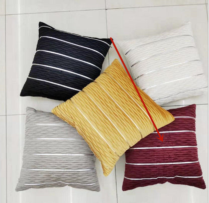 Luxury Striped Velvet Pillow Covers – Soft Flannel Cushion Cases for Sofa & Bed