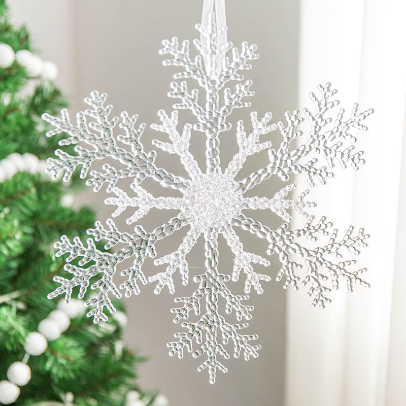Christmas Decoration Snowflake Tree Pendant Acrylic DIY Ornament for Home Decor