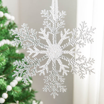 Christmas Decoration Snowflake Tree Pendant Acrylic DIY Ornament for Home Decor