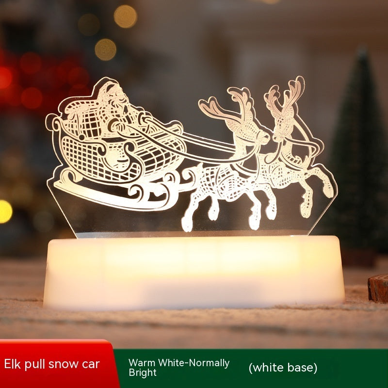 Christmas 3D LED Acrylic Lamp – Kids Night Light & Holiday Home Decoration
