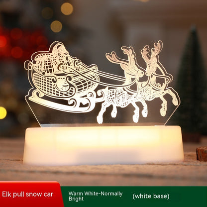 Christmas 3D LED Acrylic Lamp – Kids Night Light & Holiday Home Decoration