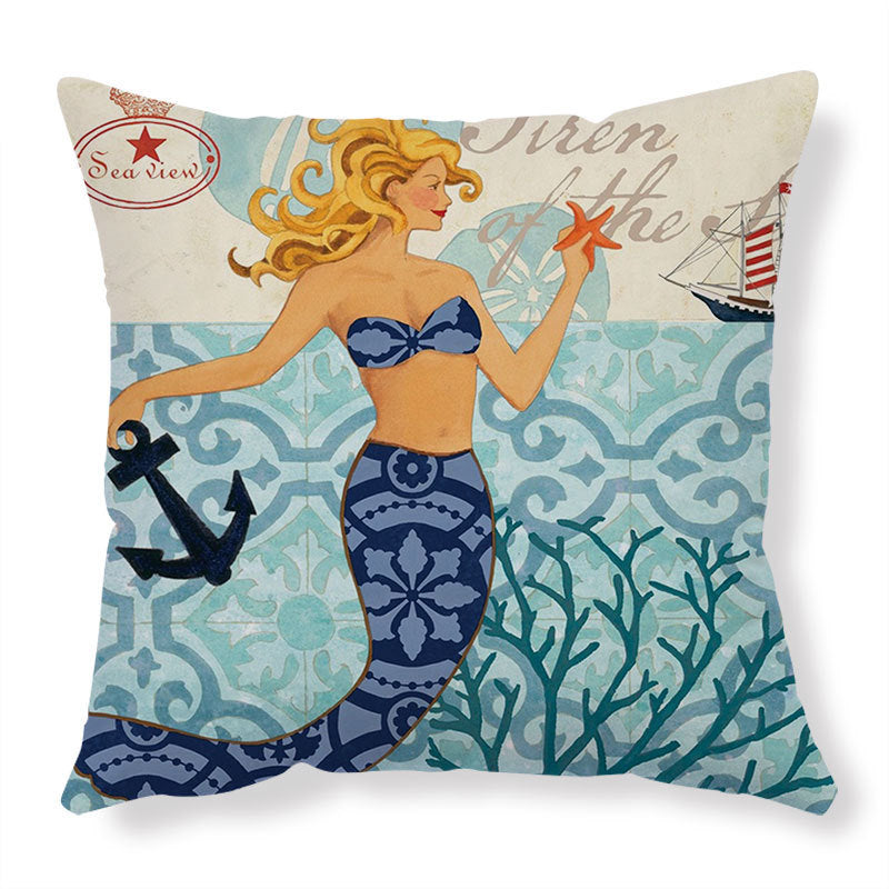 Cushion Covers Sea Turtle Print – Coastal Throw Pillow Cases for Sofa, Chair & Home Decor