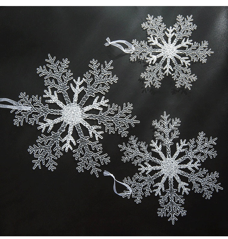 Christmas Decoration Snowflake Tree Pendant Acrylic DIY Ornament for Home Decor