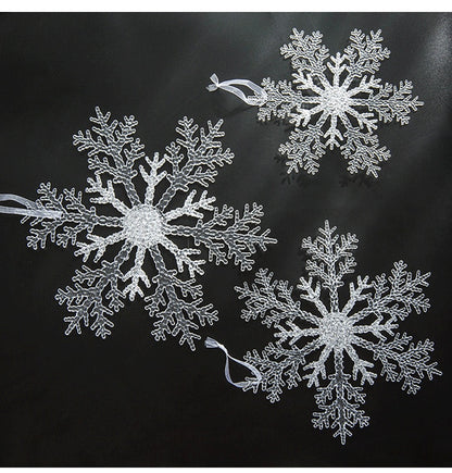 Christmas Decoration Snowflake Tree Pendant Acrylic DIY Ornament for Home Decor